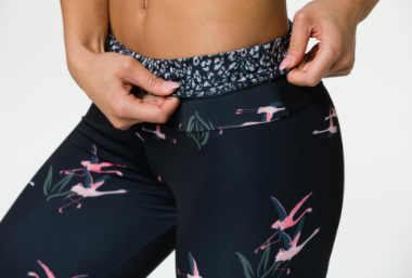 Image Title Onzie High Rise Legging - Pink Flamingo